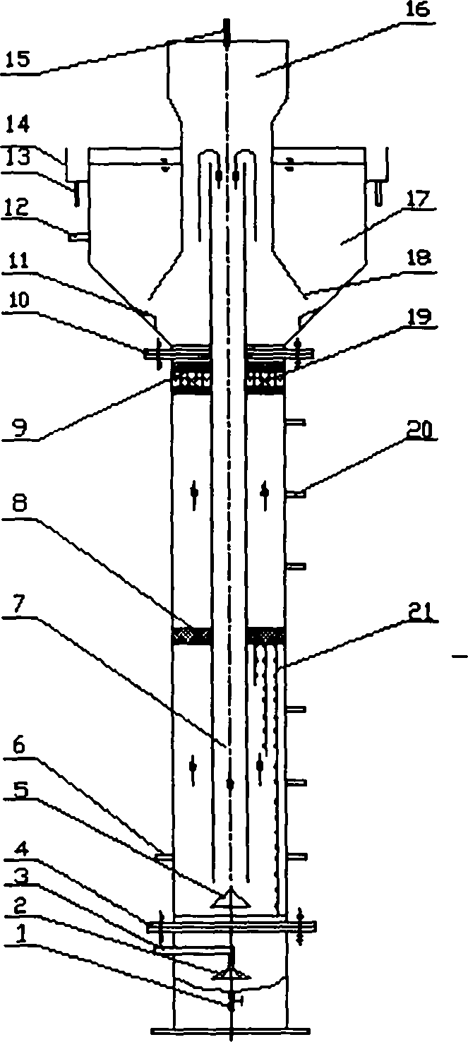 Double-circulation biological membrane anaerobic ammonia oxidation reactor