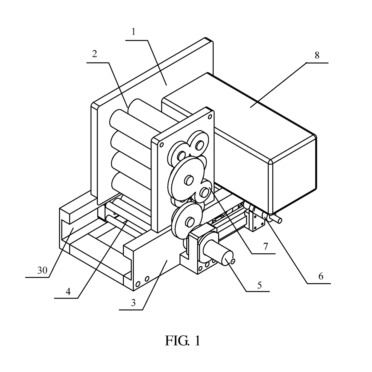 One-step noodle forming mechanism with rolling and cutting and a noodle machine integred with producing and cooking