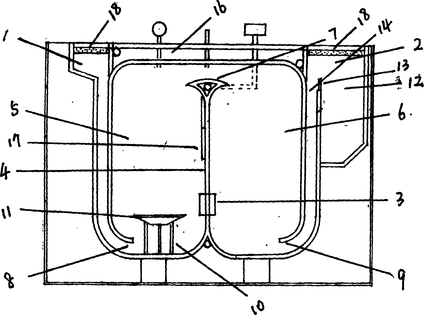 W type gravity flow automatic control highly effective methane tank