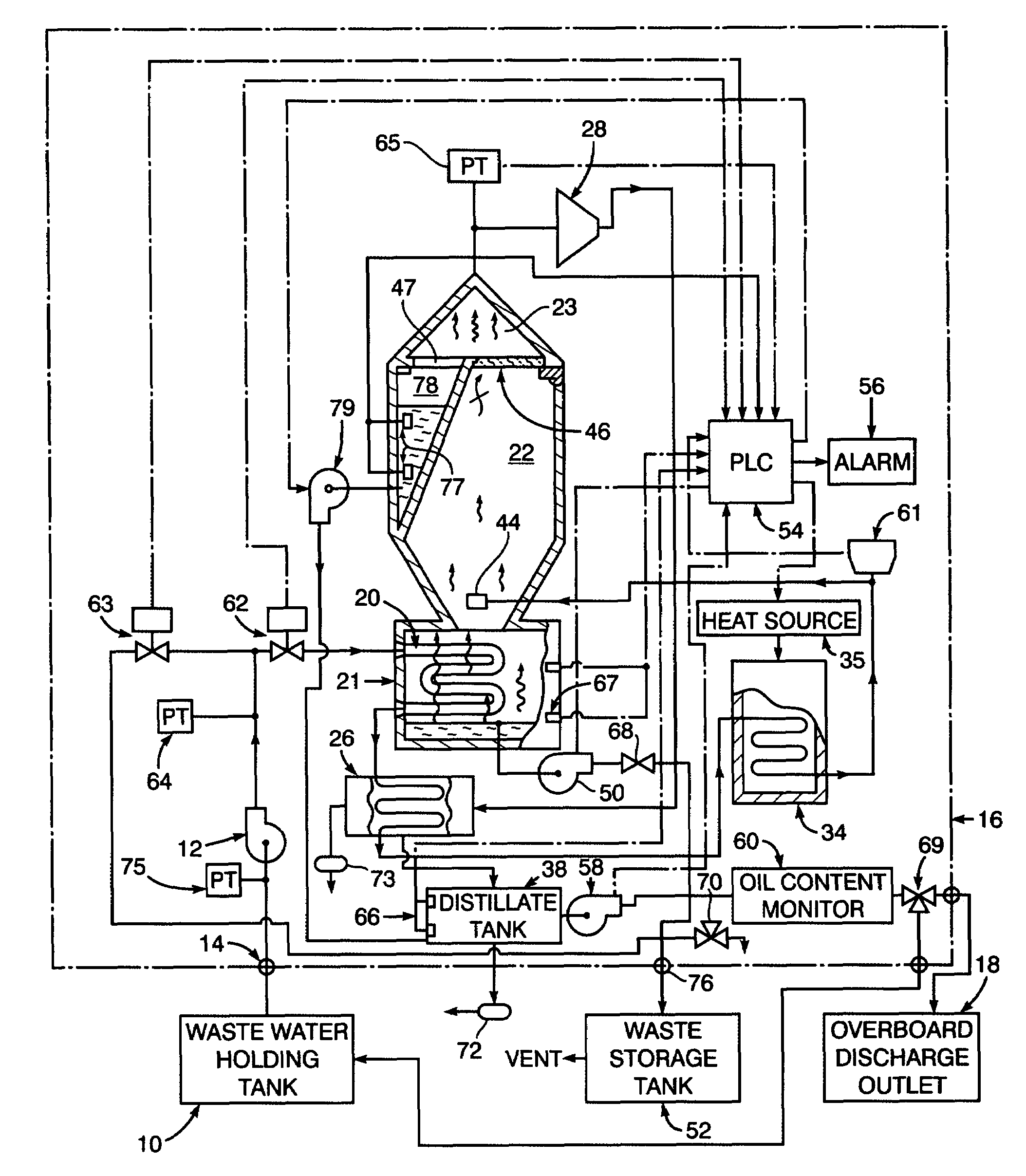 Processing of shipboard wastewater