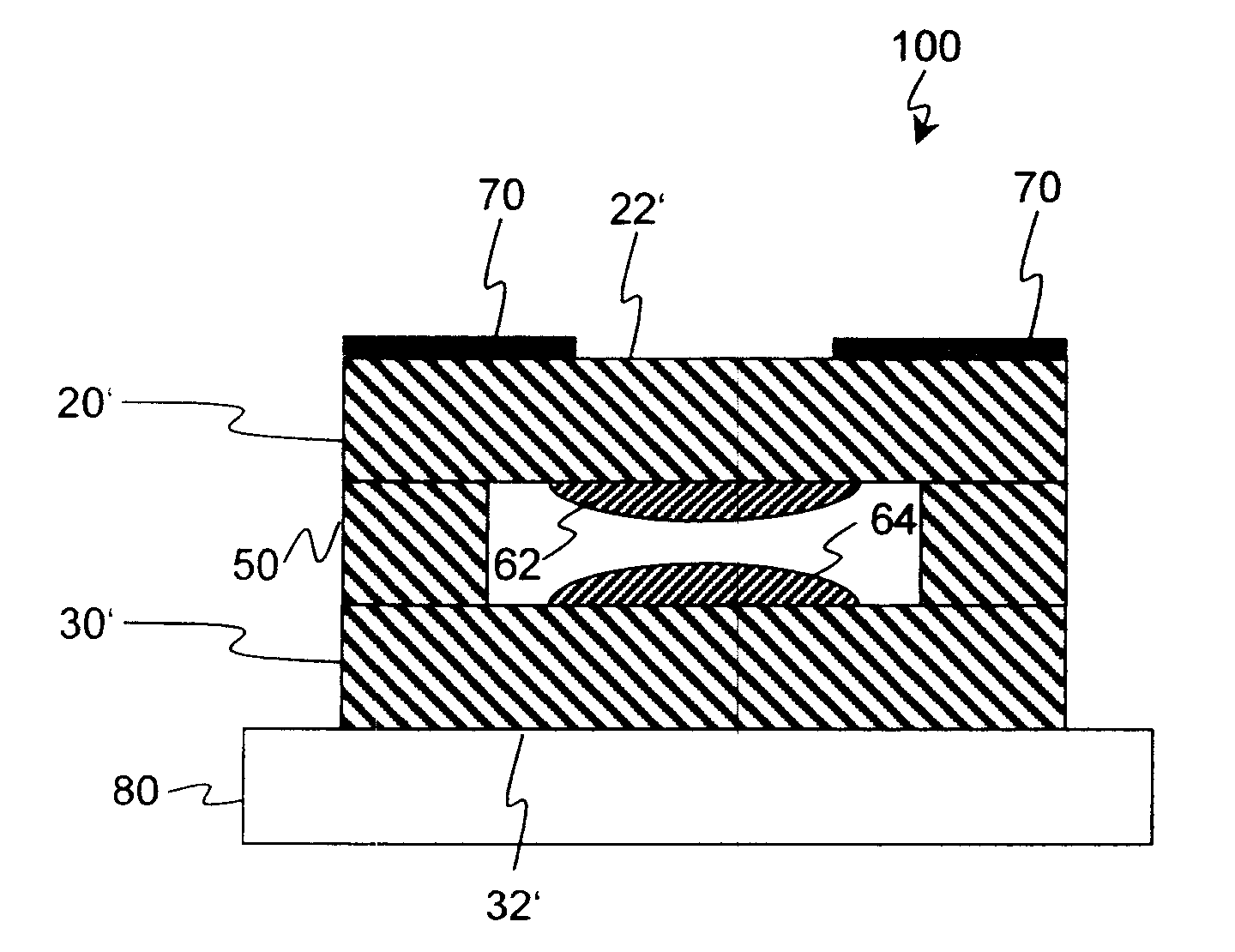 Encapsulated lens stack