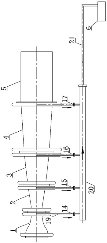 Cooling water distribution device for high-Mach-number spray pipe of conventional hypersonic wind tunnel