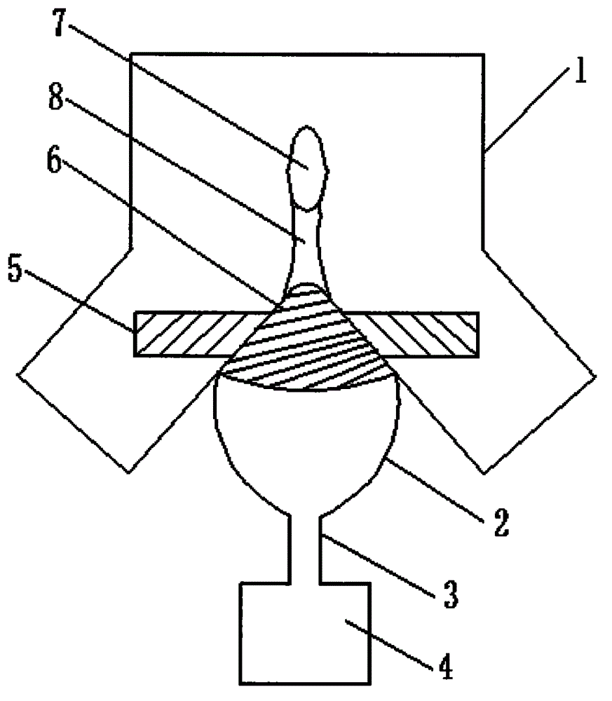 Collecting device for placenta previa cesarean delivery colporrhagia