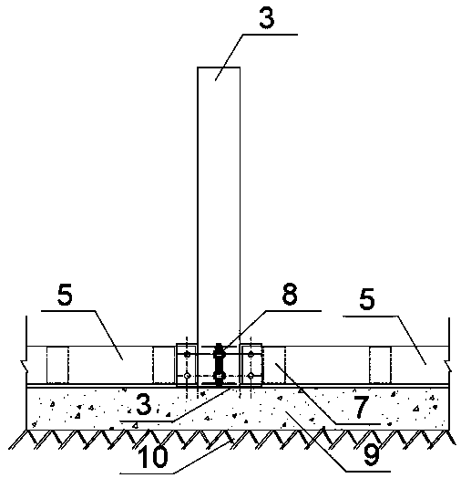 Portable assembled steel pile frame for steel bar raw materials and manufacturing method thereof