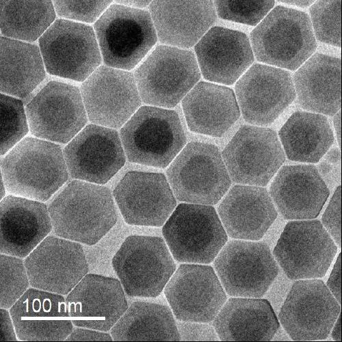 High-efficiency single-band up-conversion red light nanocrystalline material