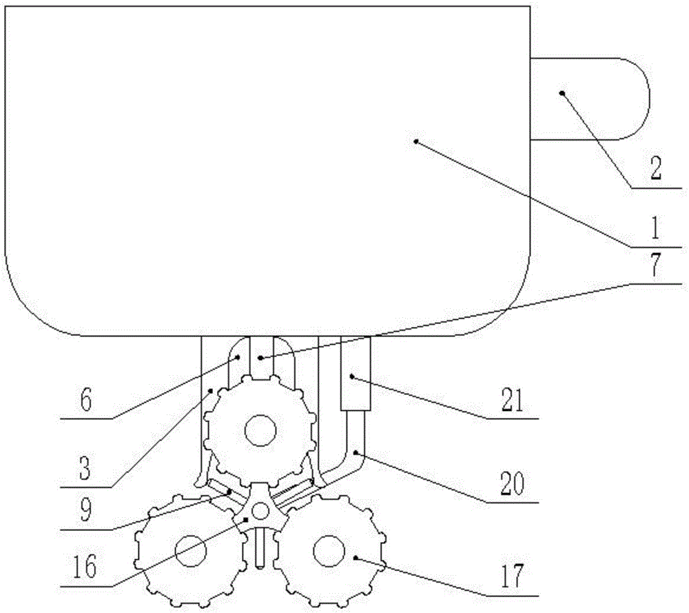 Stable running device of locomotive with triangular-arrangement wheel sets