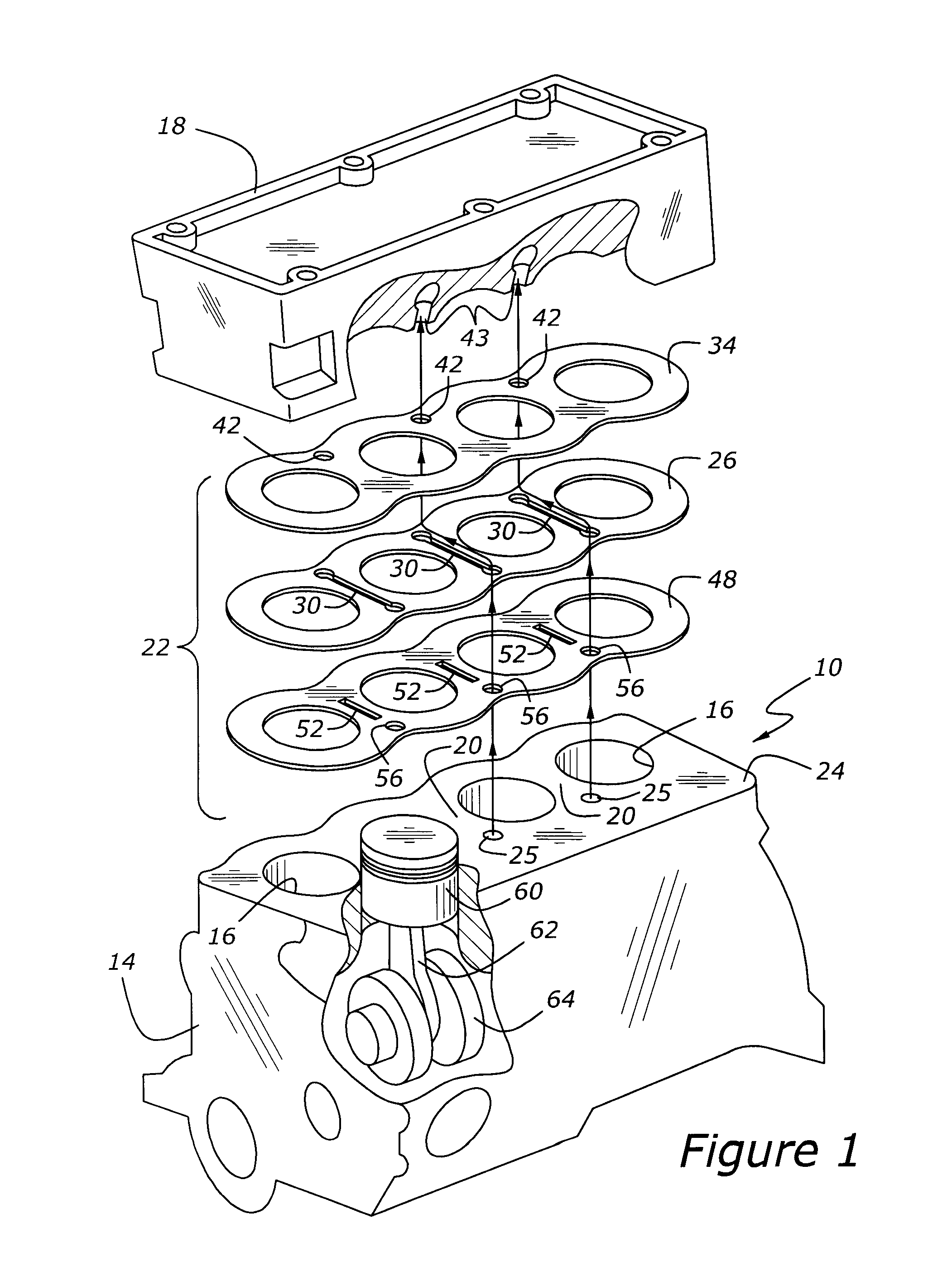 Internal combustion engine with direct cooling of cylinder components