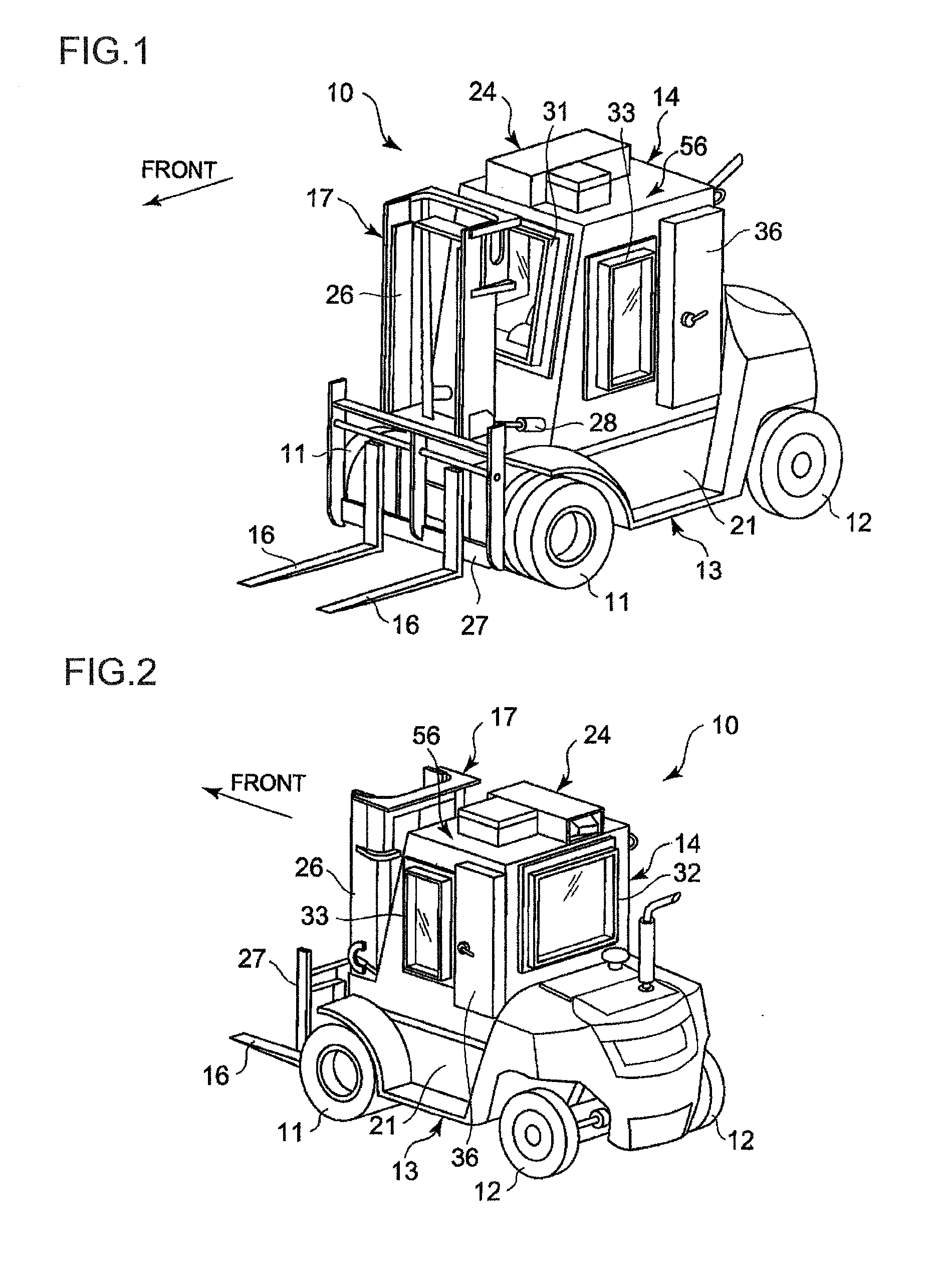 Manned vehicle and cabin structure thereof