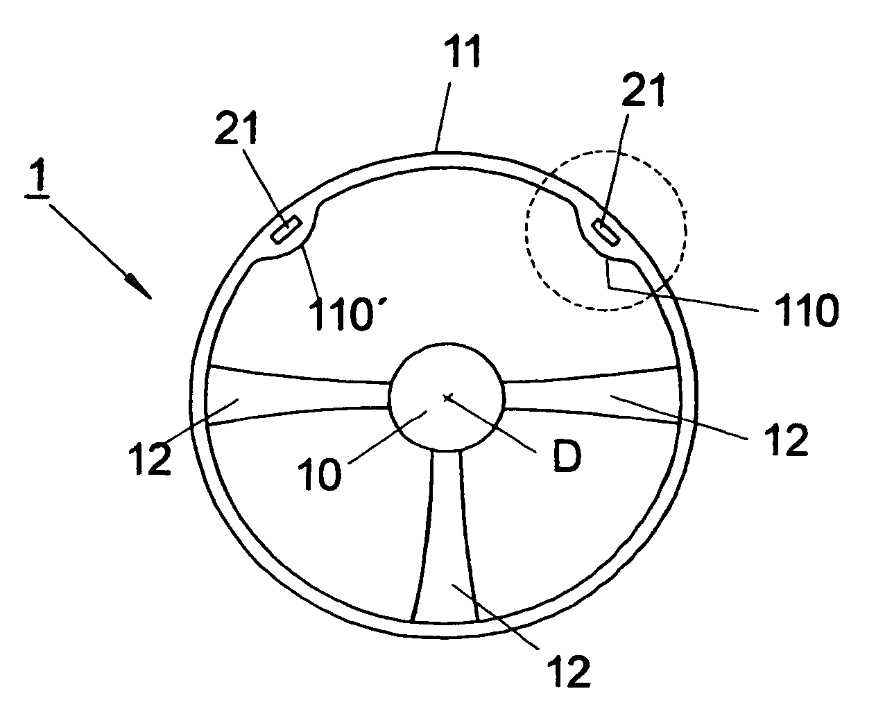 Steering wheel for a motor vehicle