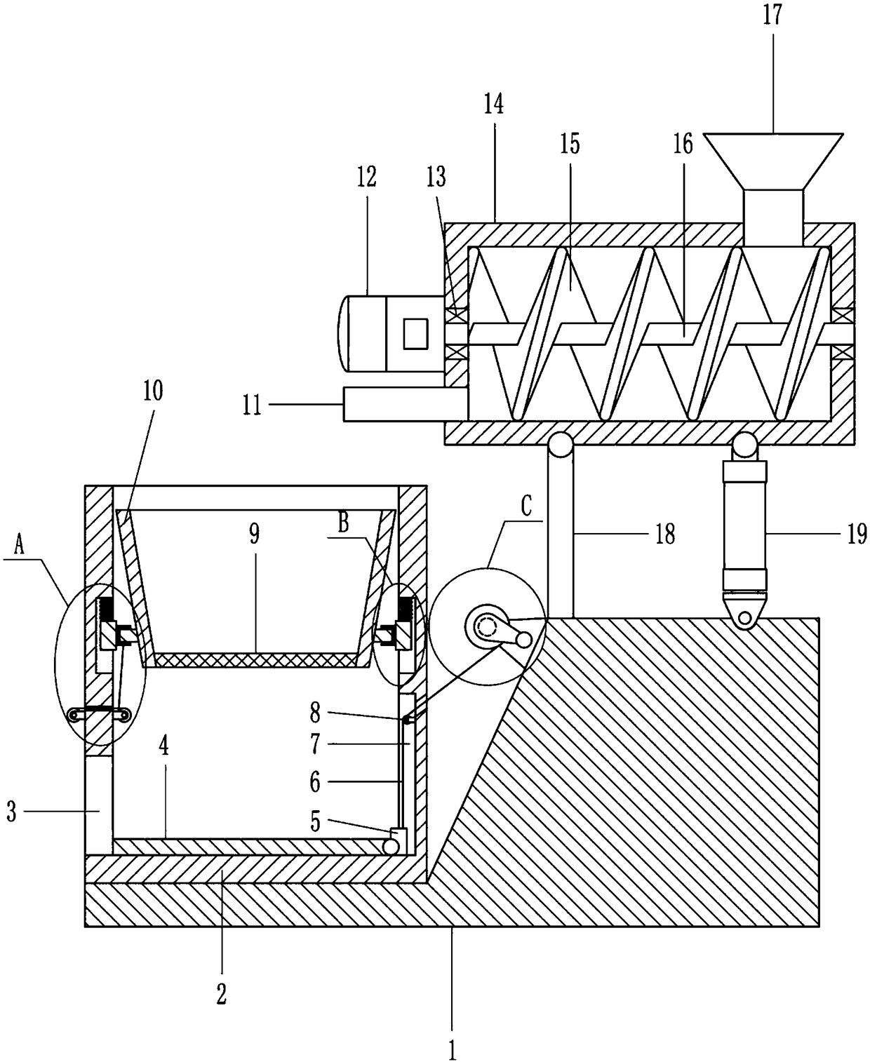 Leftover pretreatment device for leftover crusher