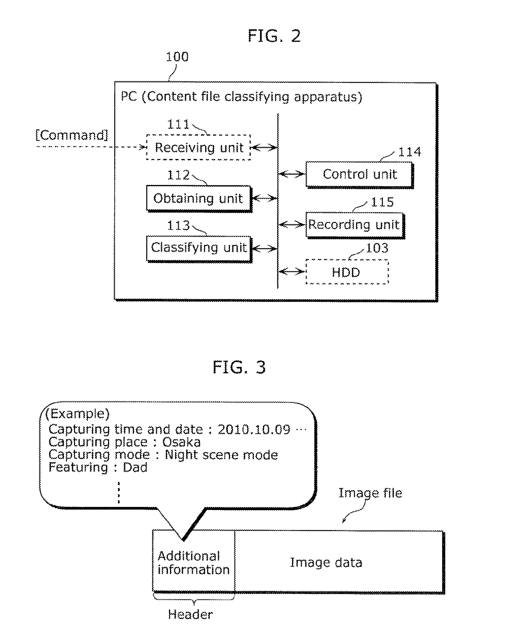 Content file classifying apparatus and content file classifying method