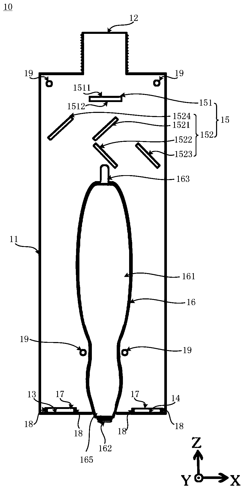 Photoacoustic probe and optical system applied to photoacoustic imaging