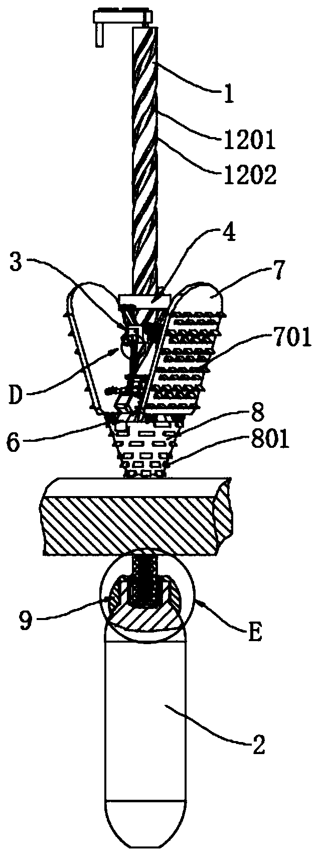 Jam release device used when keyway of petroleum and natural gas exploitation underground logging instrument is stuck