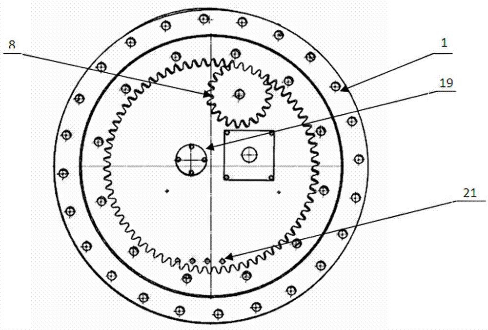 Built-in solar tracking azimuth driving device