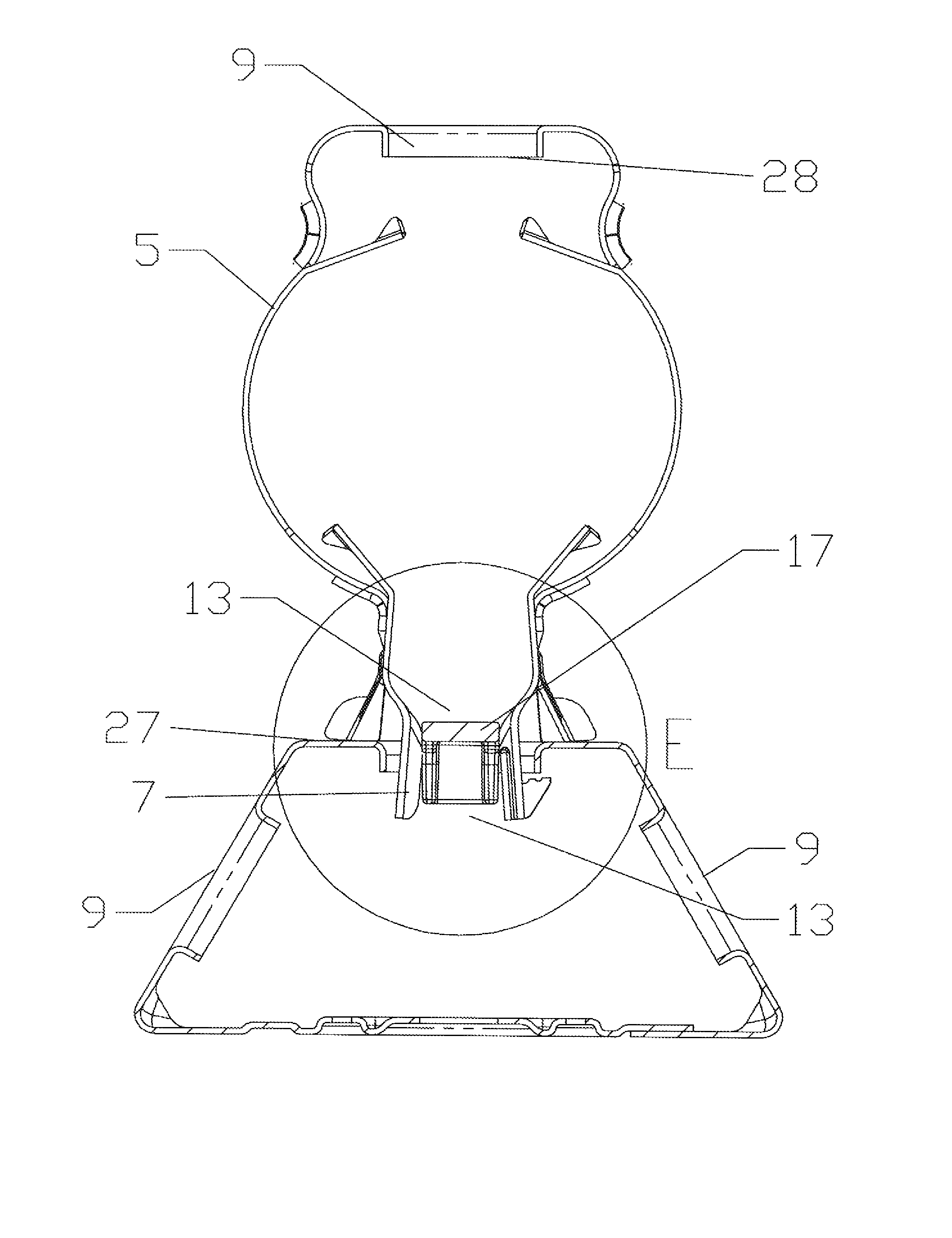 Snap-in cable hanger clip