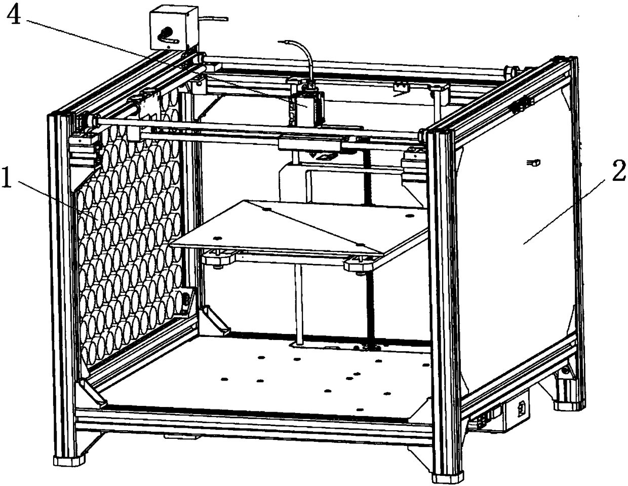 Support-free 3D (Three Dimensional) suspended printing structure and support-free 3D suspended printing method