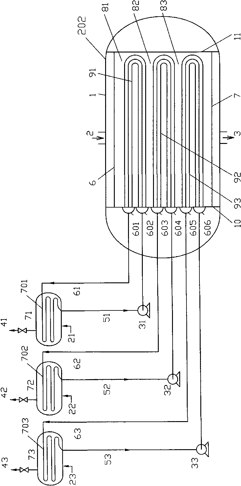 Method and equipment for preparing hydrocarbon by methyl alcohol or/ and dimethyl ether