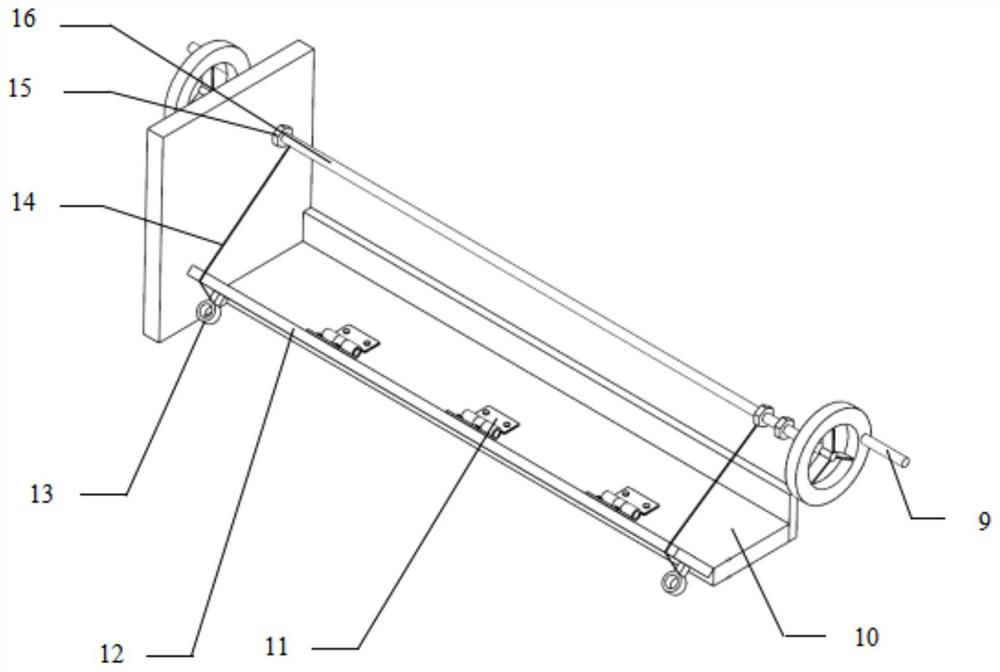 A channel test bench with adjustable structure size and liquid level height of open channel