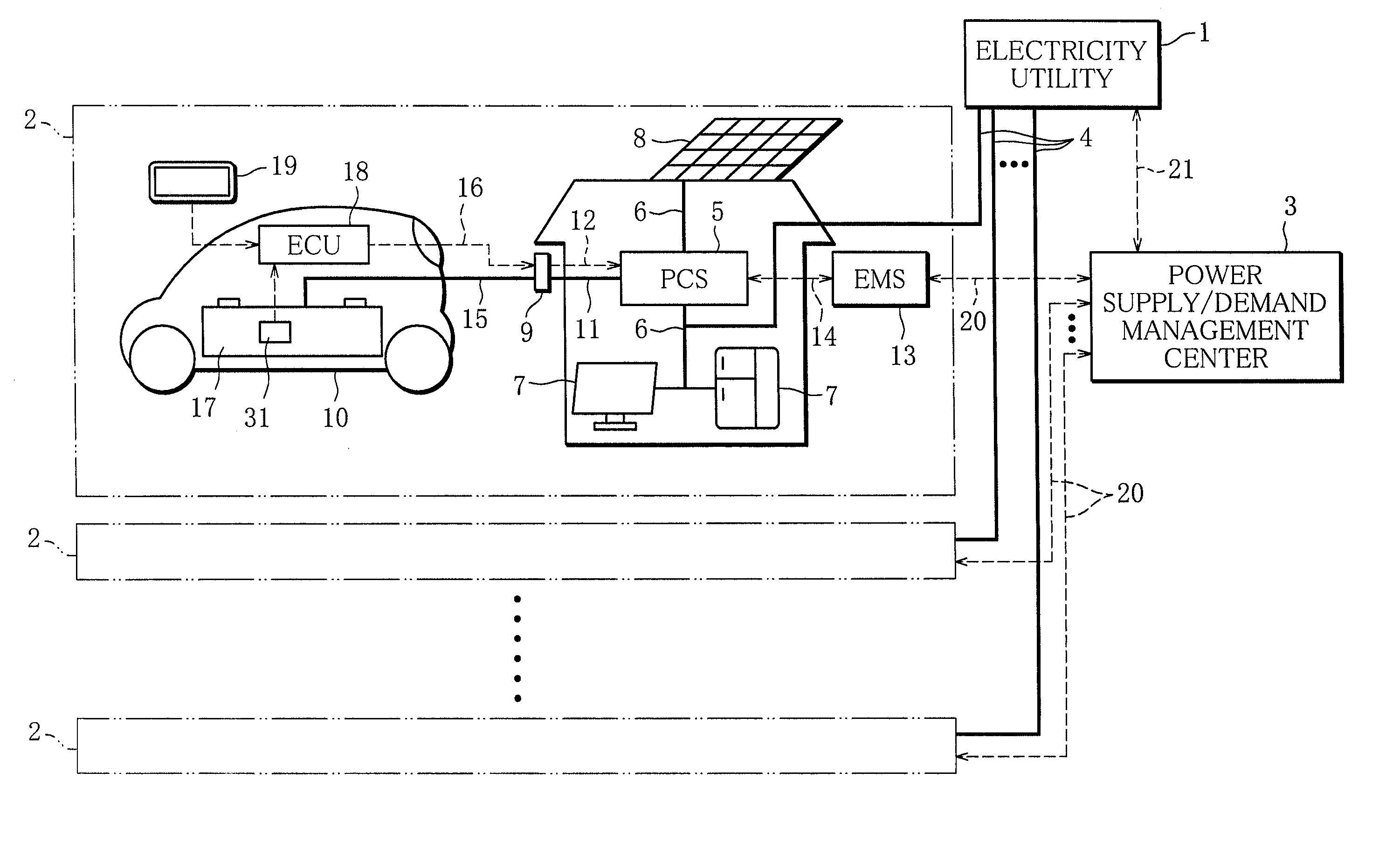 Battery information output equipment for power supply and demand leveling system