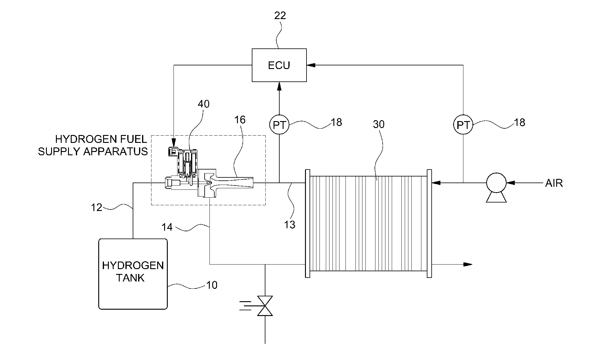 Apparatus for controlling hydrogen supply of fuel cell system and method for controlling the same