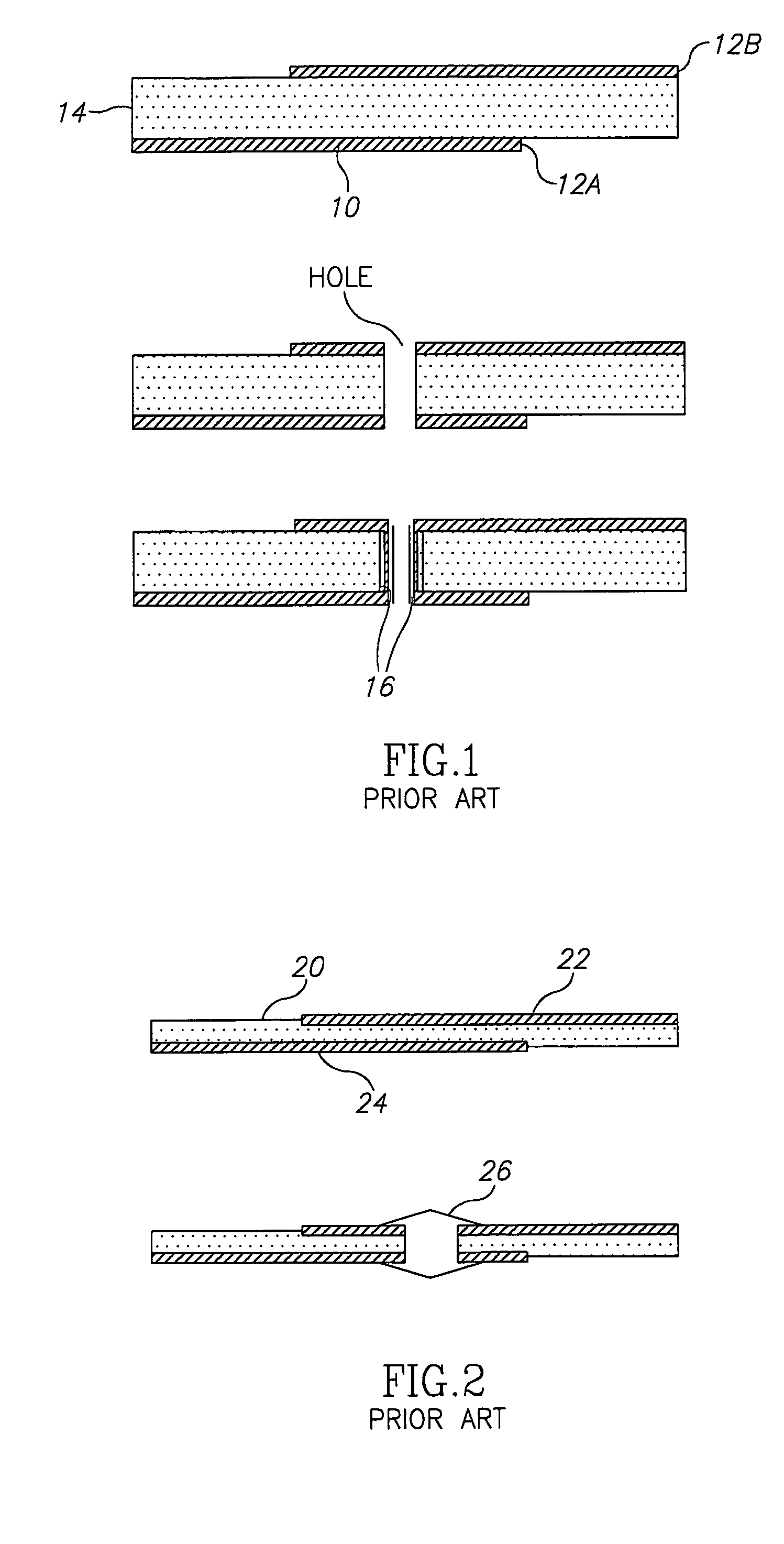 Flexible printed circuits with many tiny holes