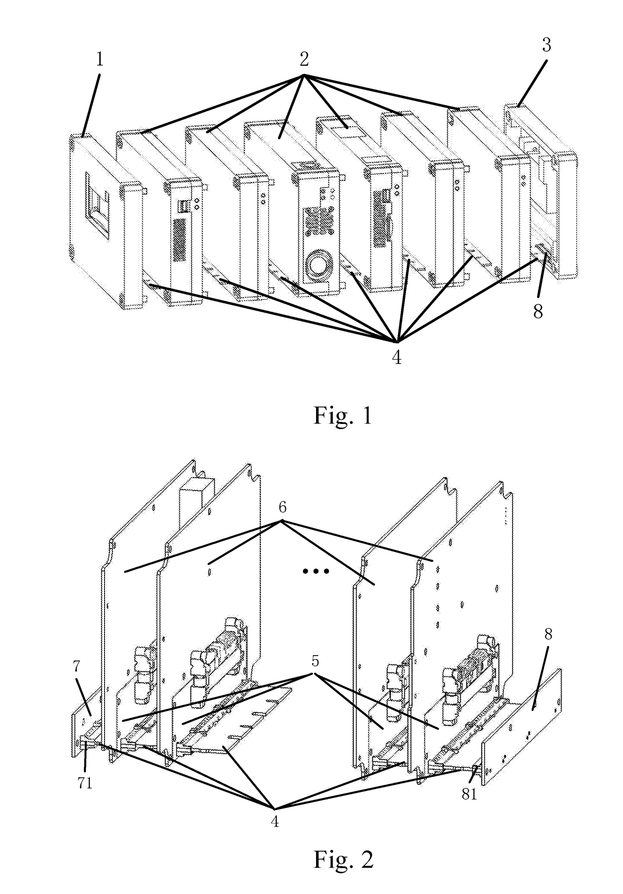 Stacking modular instrument bus device