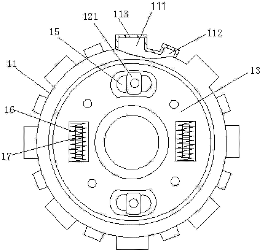 Clutch device for mini tiller