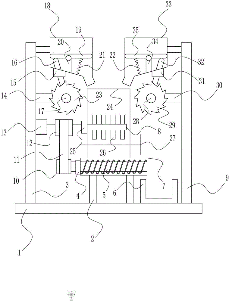 High-efficiency feed mixing device for animal husbandry