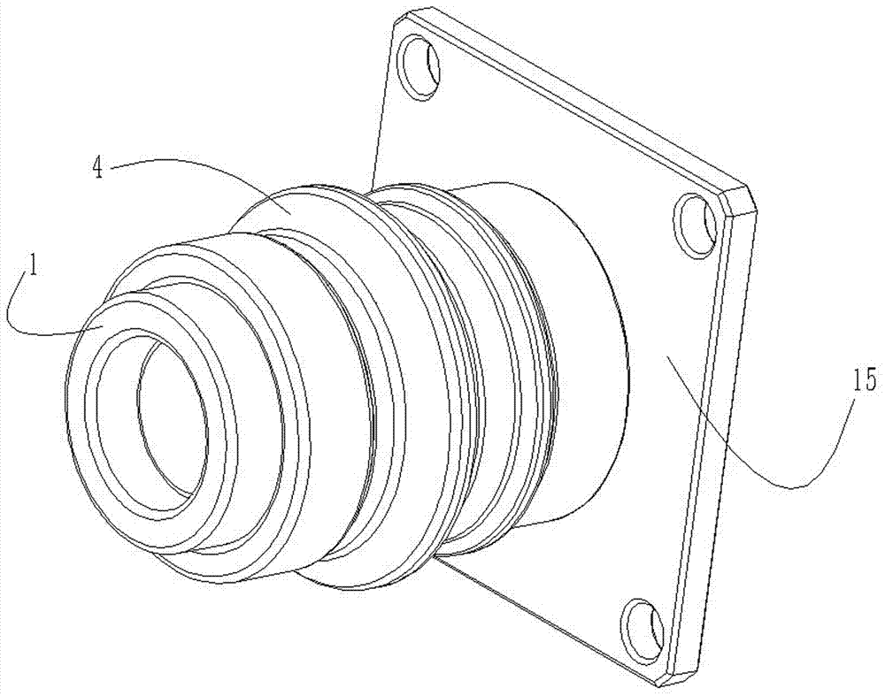 Plug gland and cable plug and connector assembly using the plug gland