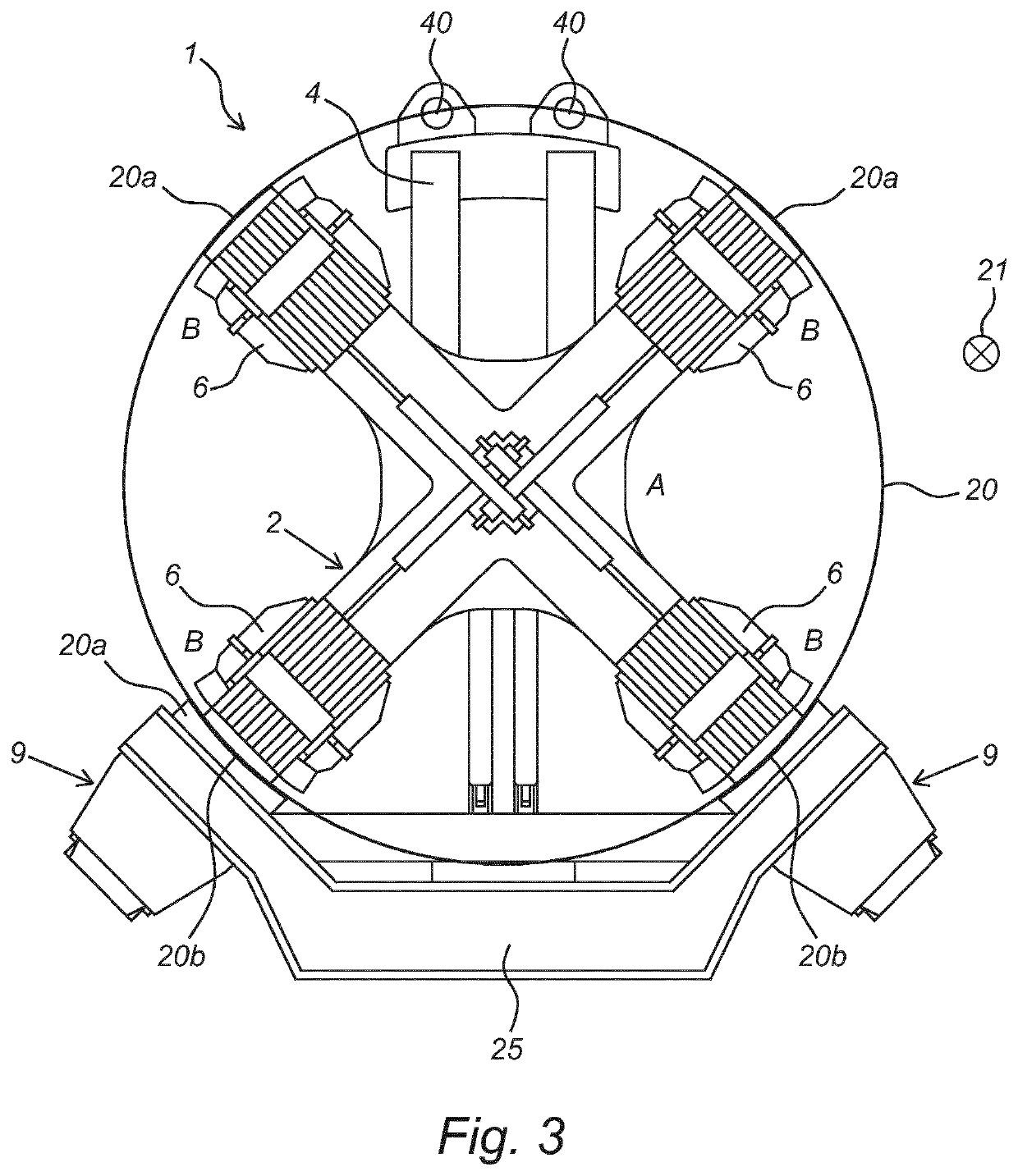 Device and Method for Upending a Tubular Element with a Longitudinal Direction at an Outer End