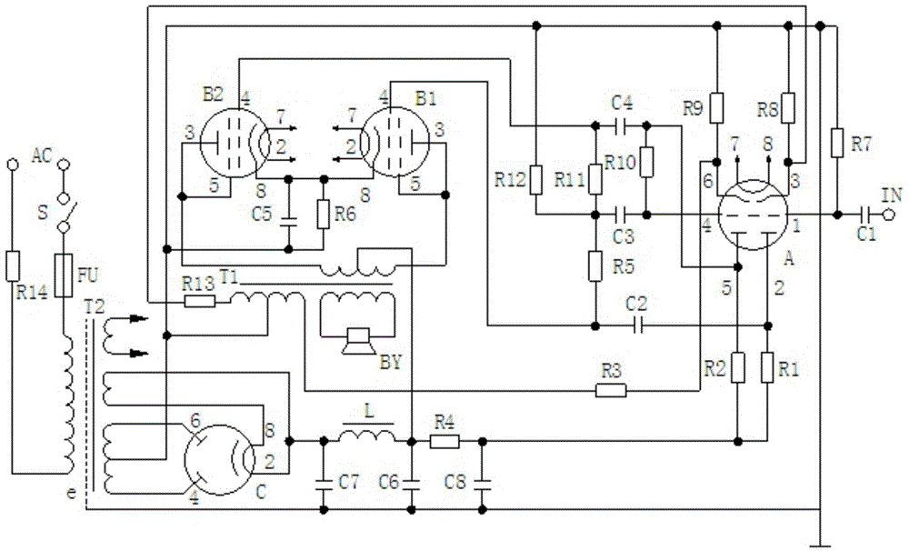 Audio power amplifier for teaching