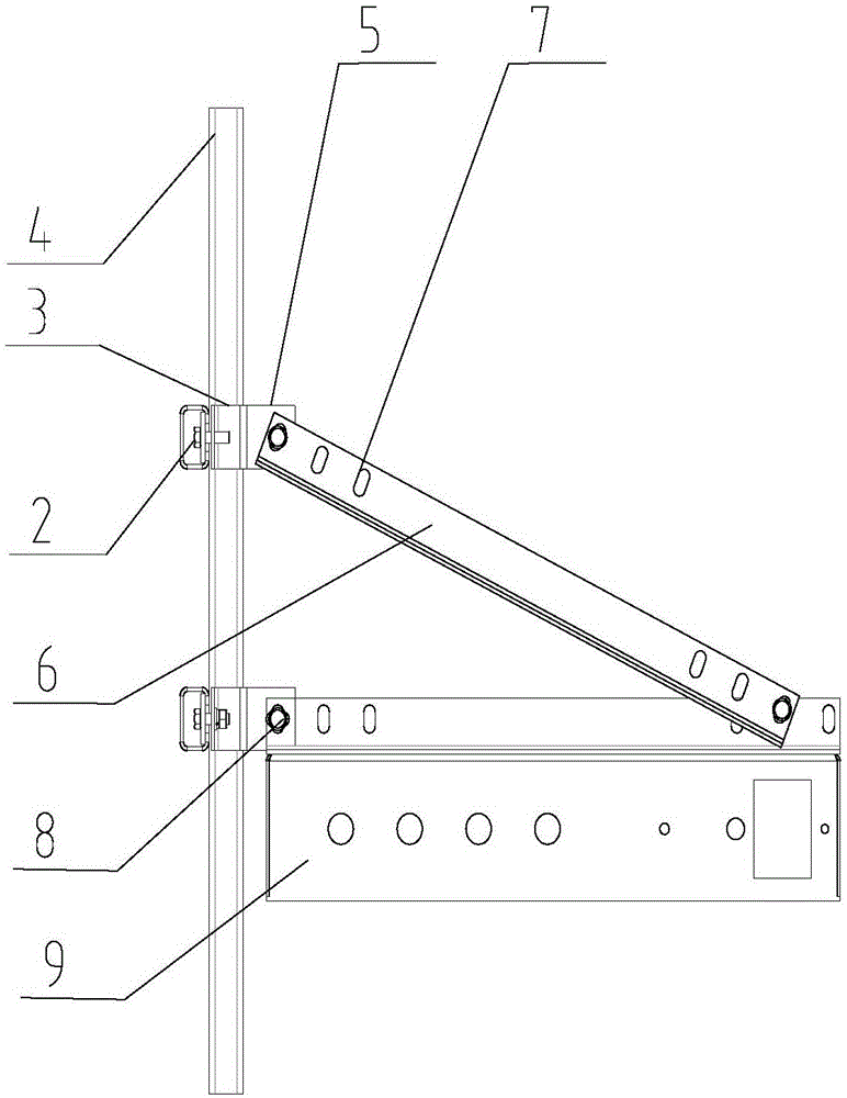 A car roof maintenance box fixing device