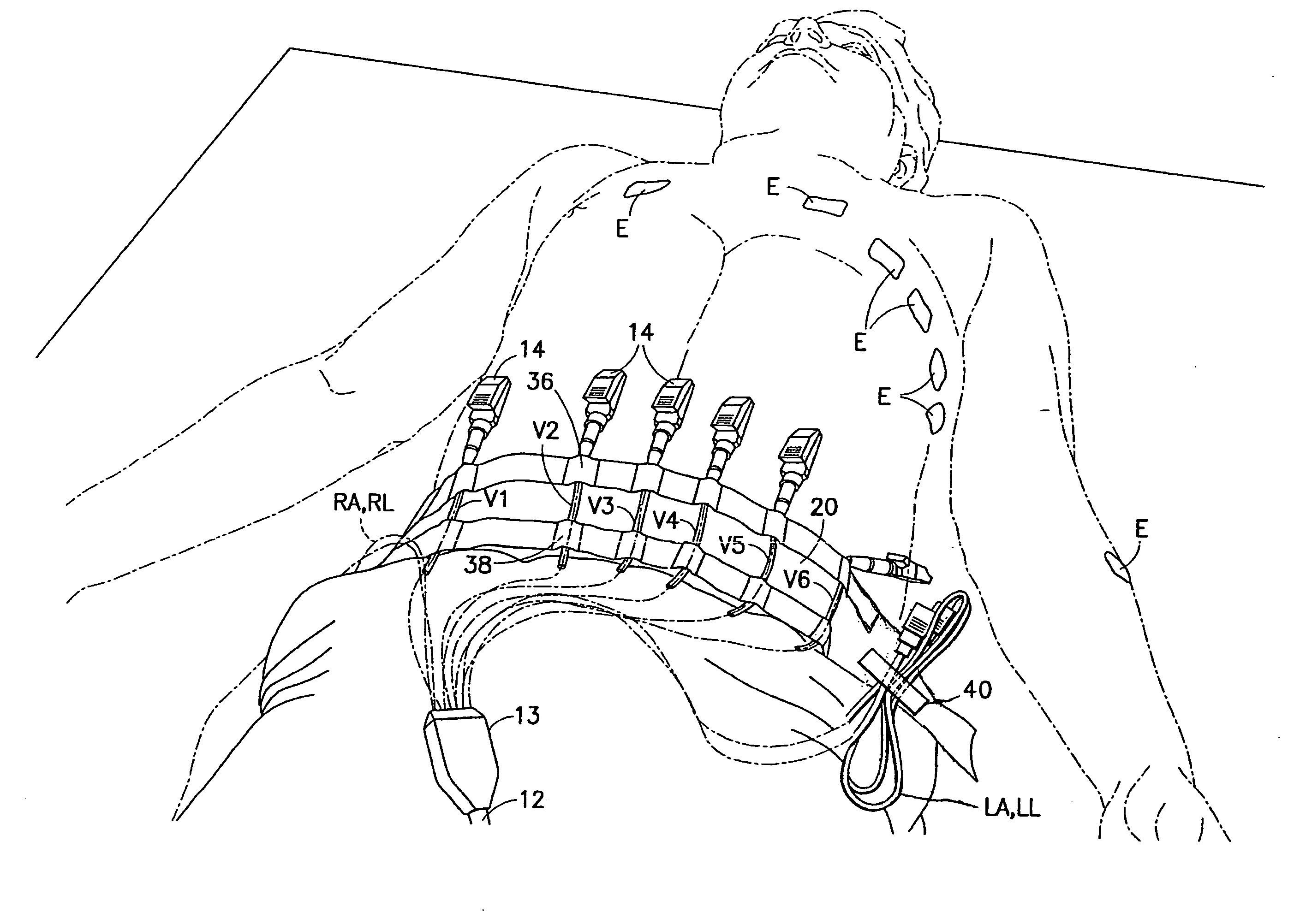 Device for arranging wire leads from medical testing apparatus