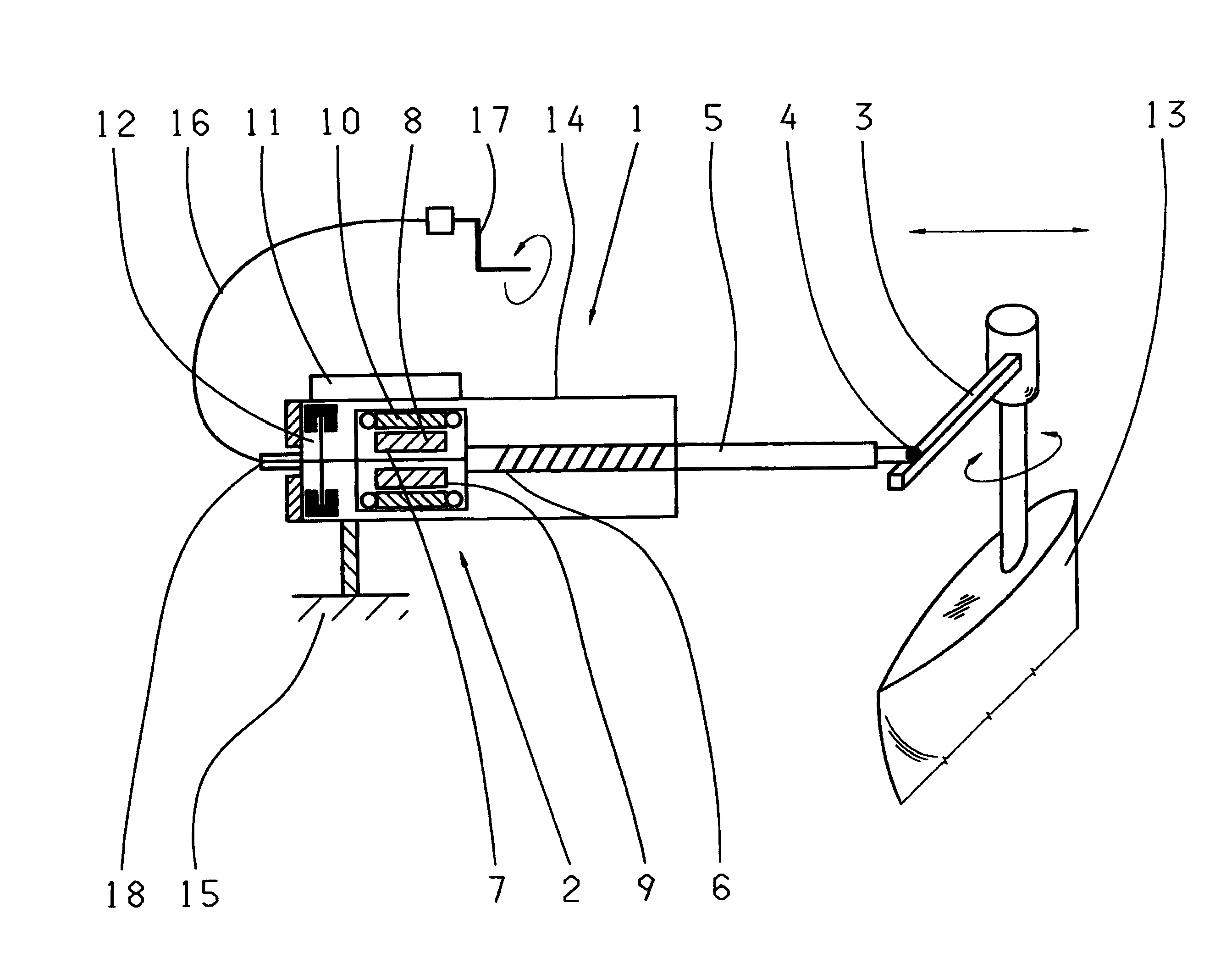 Steering actuator for a steer-by-wire ship's control system and method for operating said steering actuator