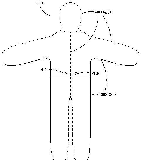 Protective clothing with airflow internal circulation and airflow internal circulation method thereof