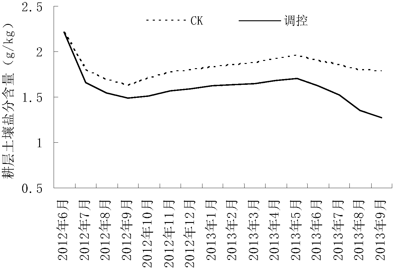 Field regulating method for improving facility salinity soil