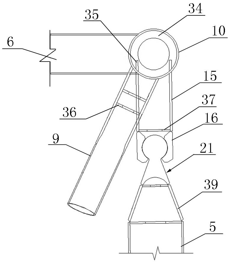 A steel structure roof structure of a tower building and its construction method