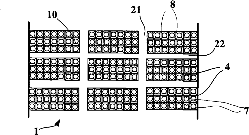 Surface state of the tread of a tyre