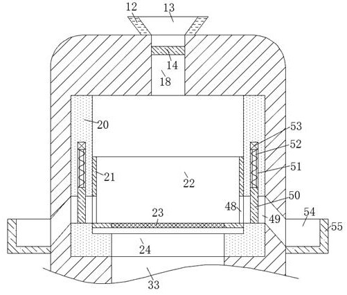 A device for separating sludge and sewage