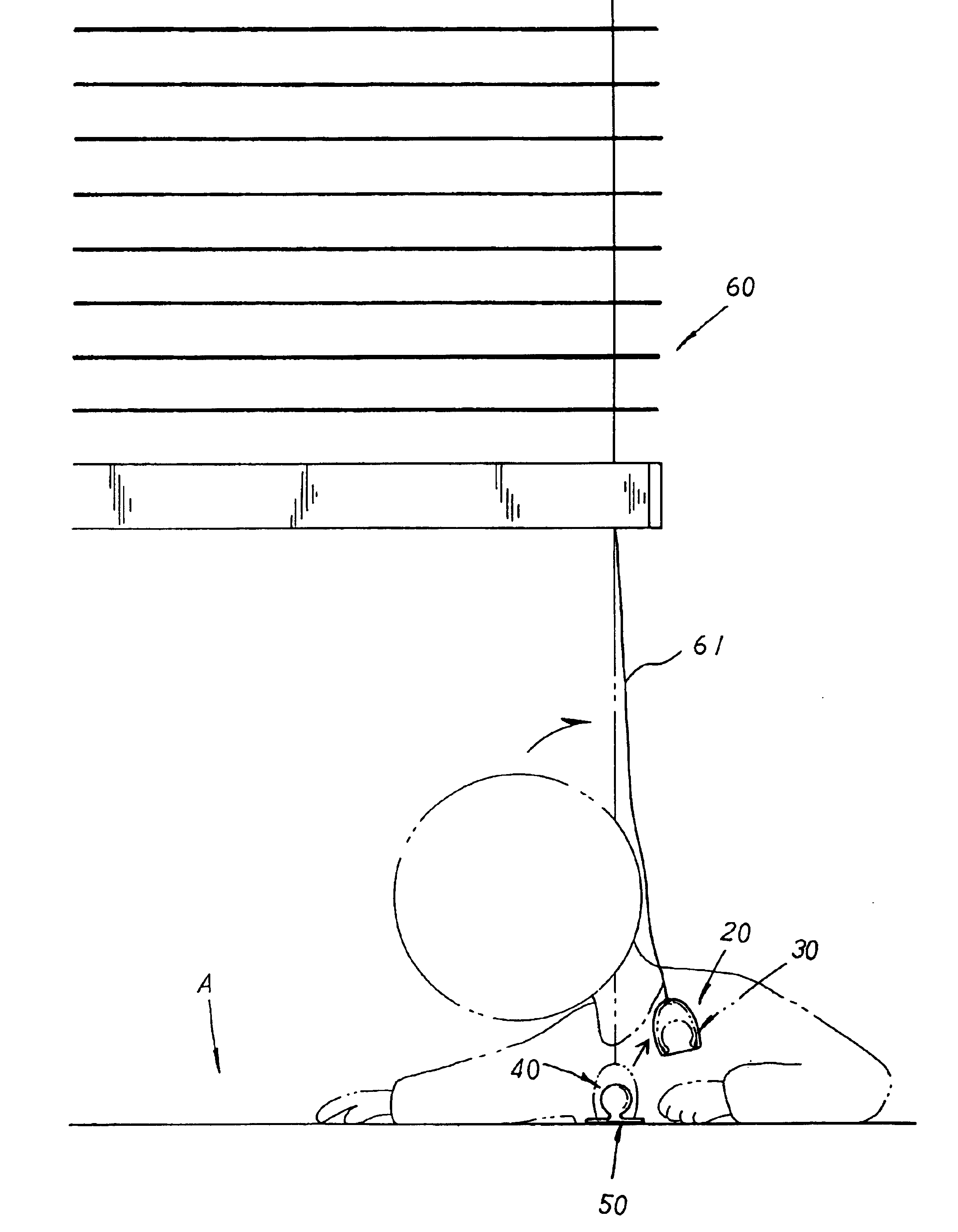 Cord retaining device for non-cord venetian blind