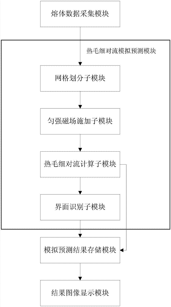 System and method for stimulating and predicting melt thermocapillary convection process