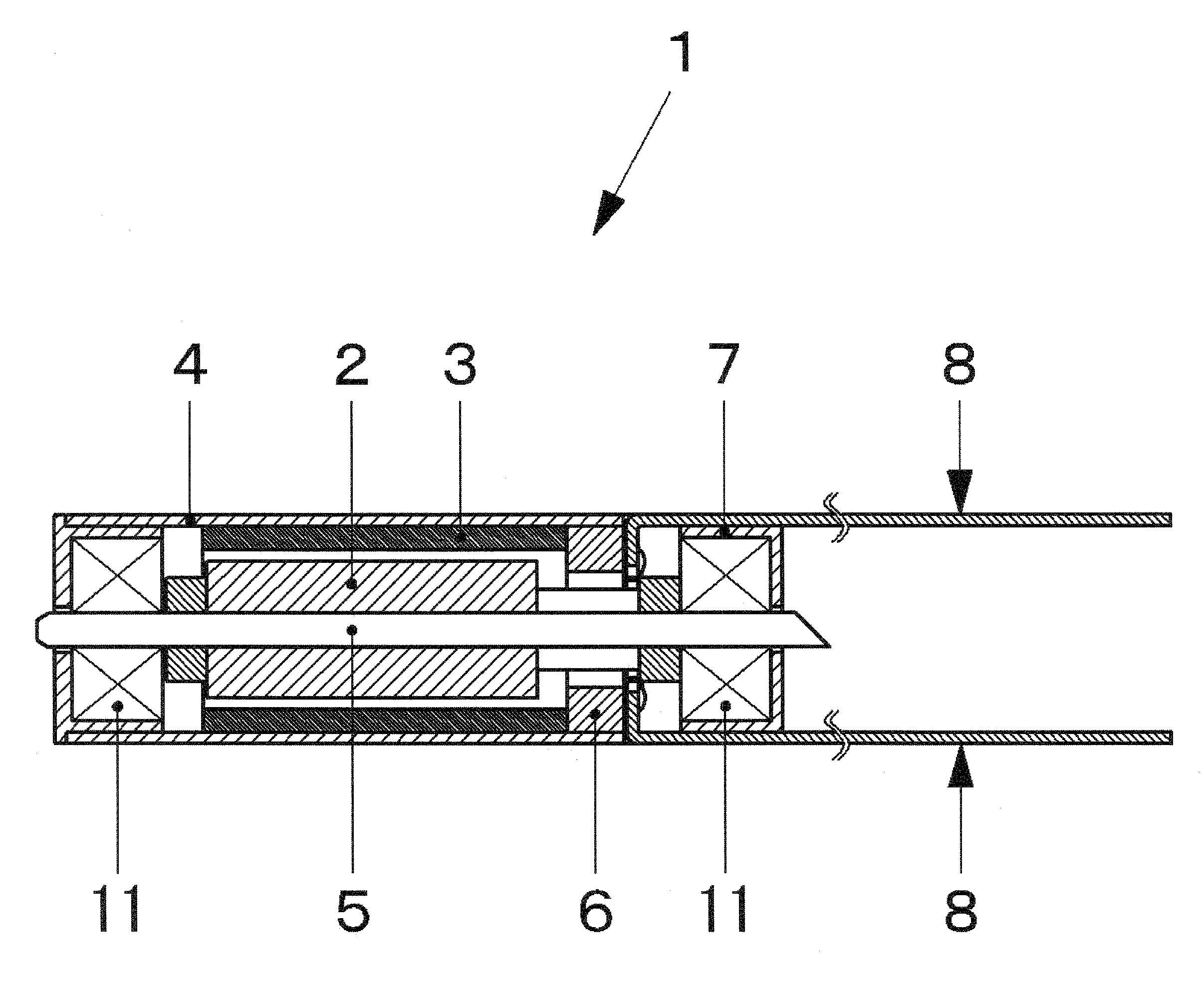 Motor and endoscope probe equipped with motor