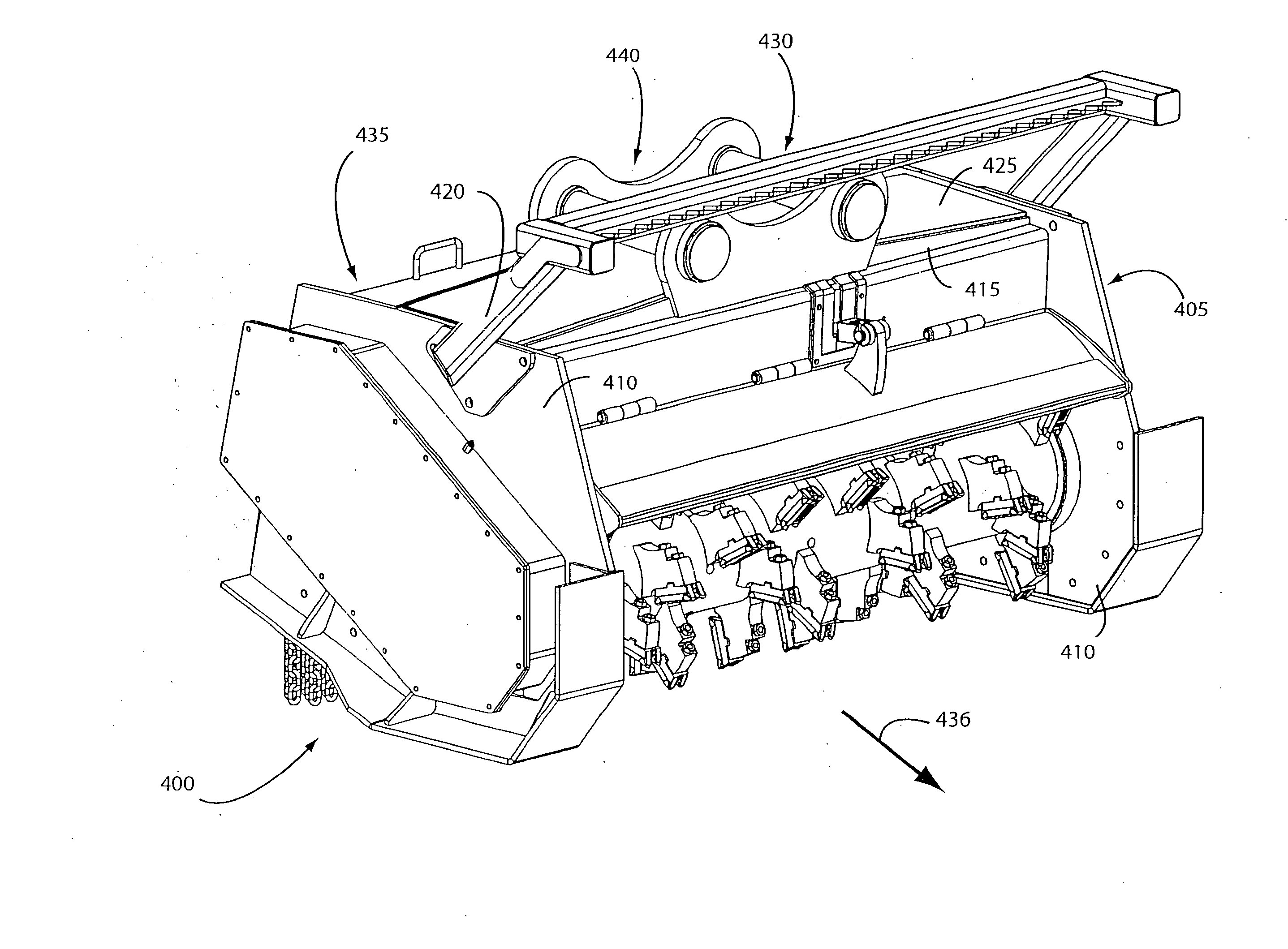 Cutter head with multiple mounts, bushing assembly and/or cooler assembly