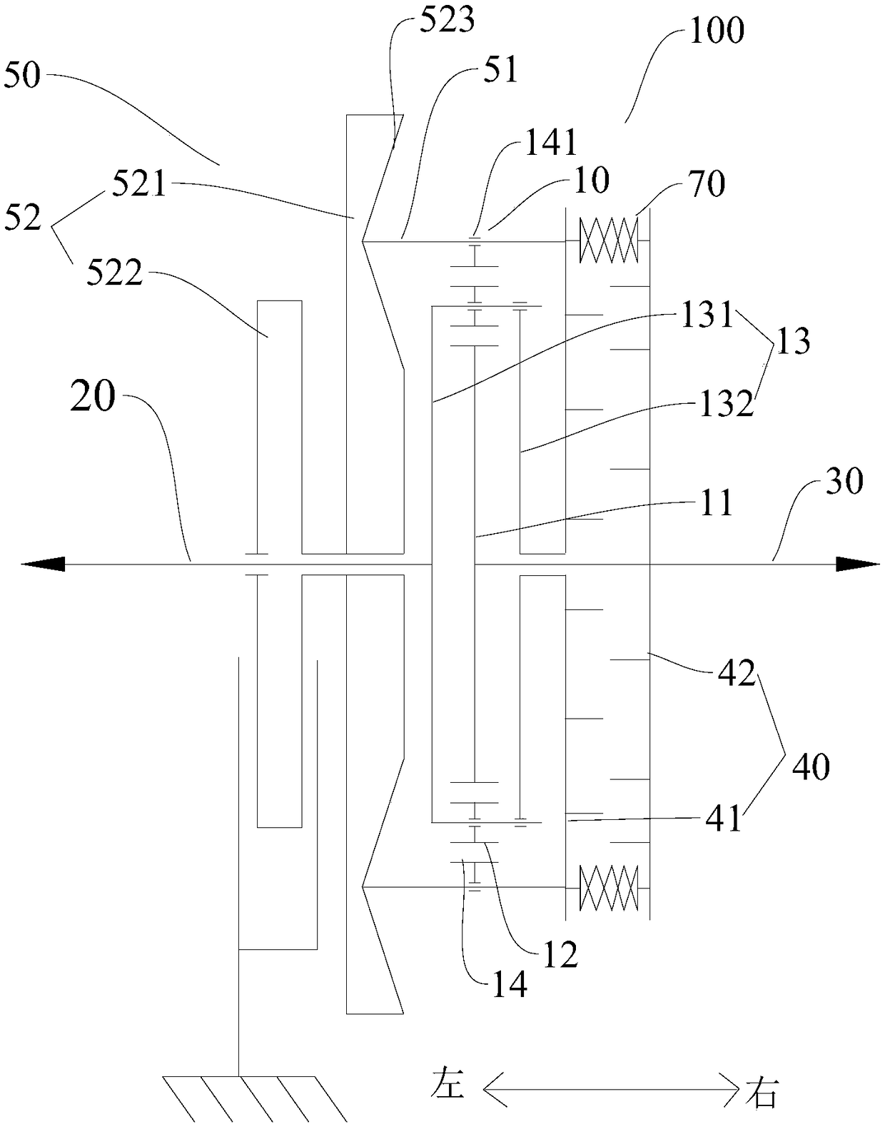 Drive shaft locking device, power drive system and vehicle