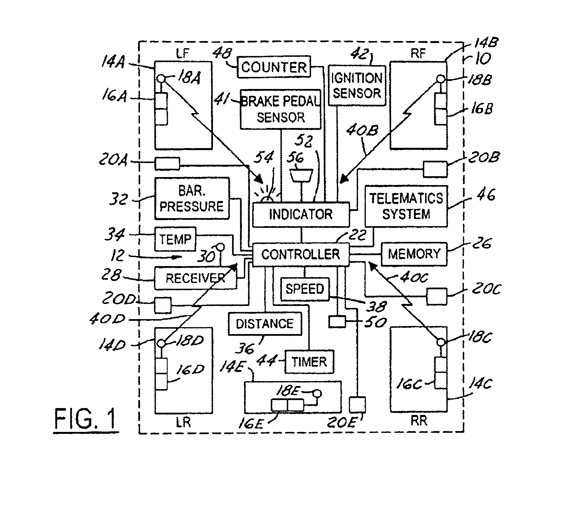 Method and system of notifying of overuse of a mini-spare tire in a tire pressure monitoring system for an automotive vehicle