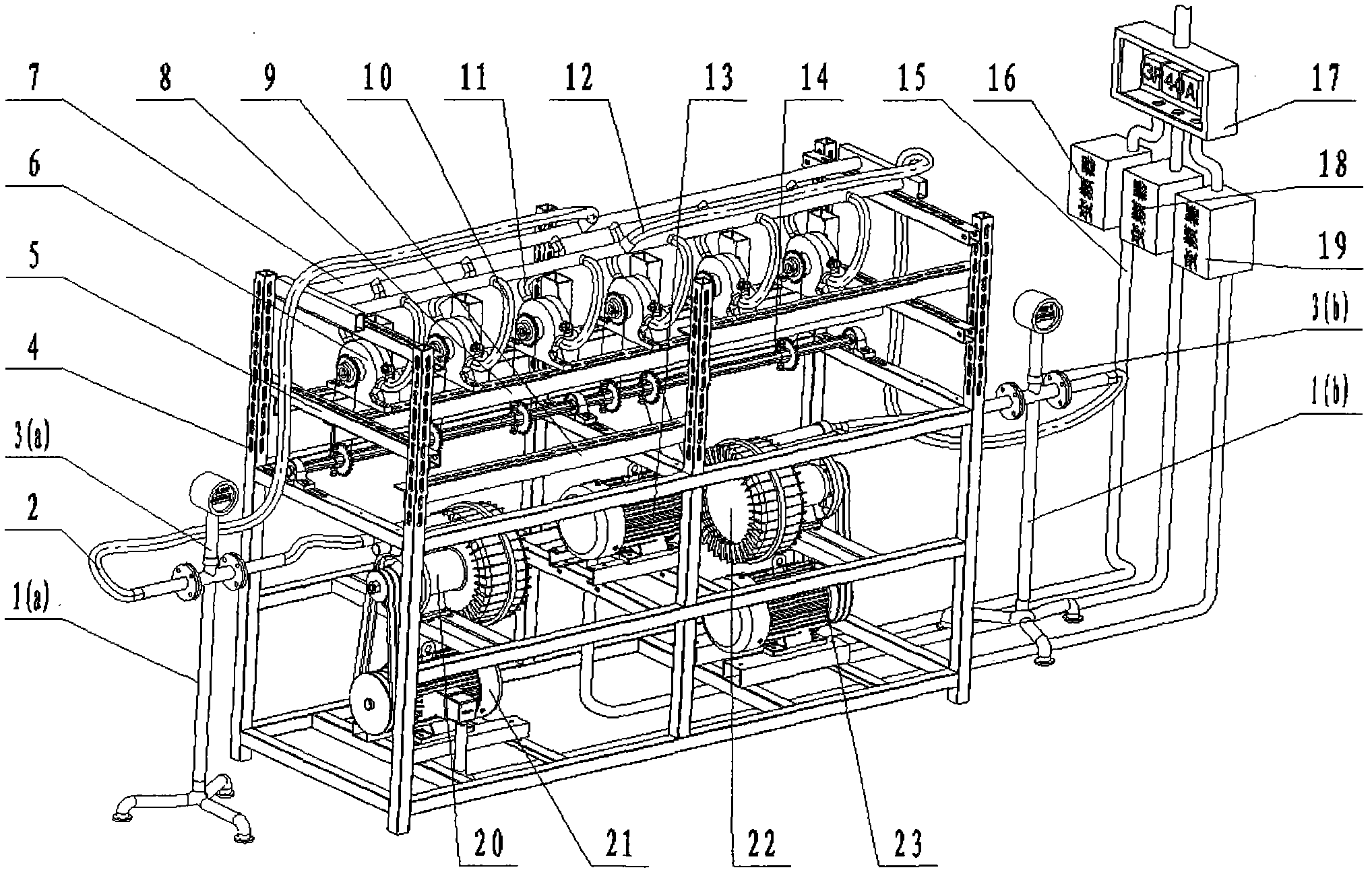 Test bed for pneumatic rape seed sowing device