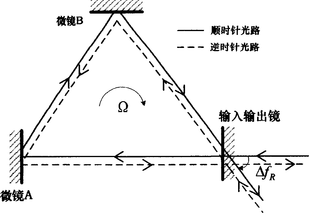 Looped optical-frequency detection apparatus of resonance type micro-light electromechanical gyro