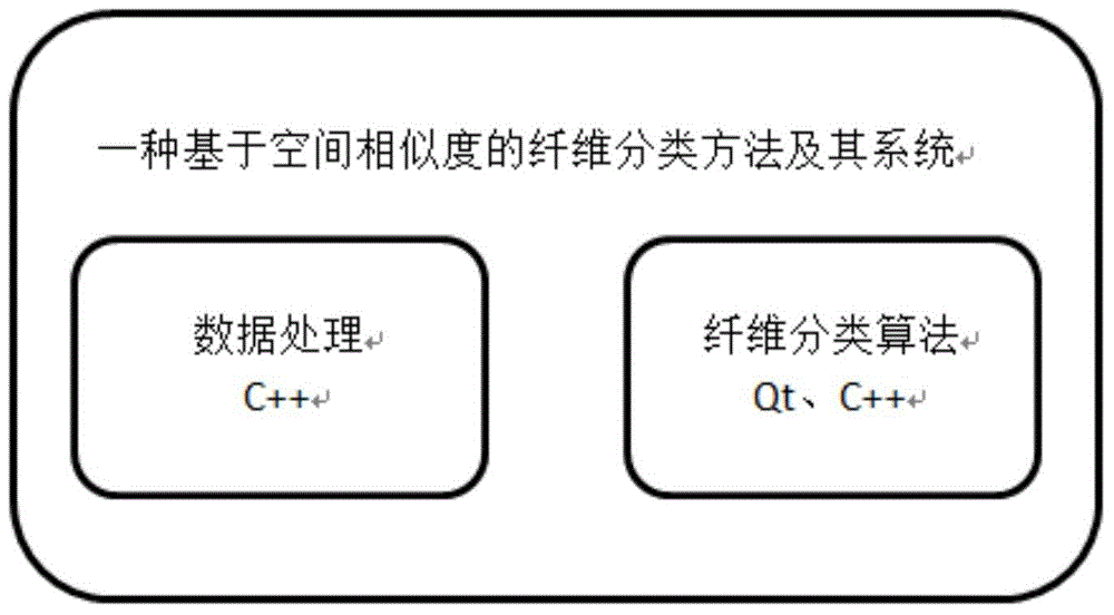 Fiber classification method based on spatial similarity and system realizing fiber classification method