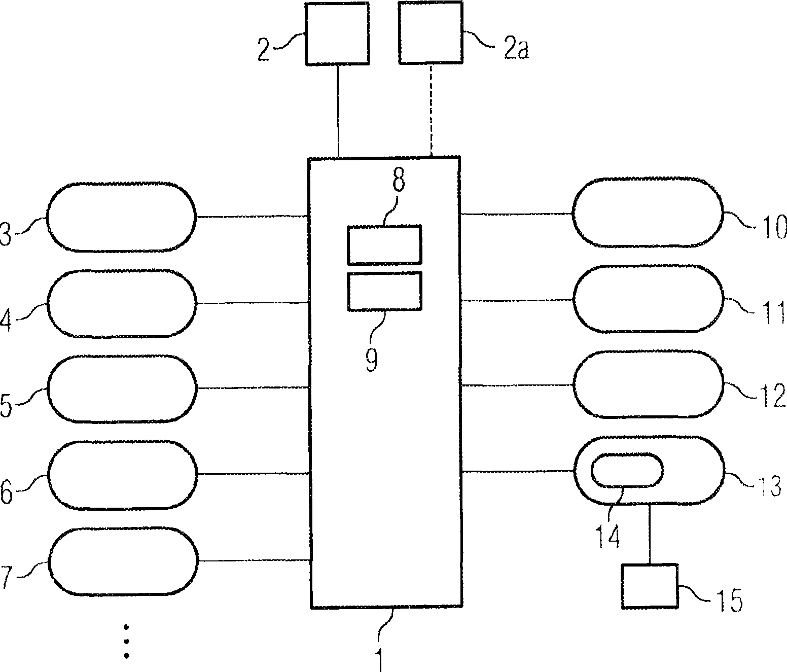 Electric parking brake having a control element for switching into a service mode