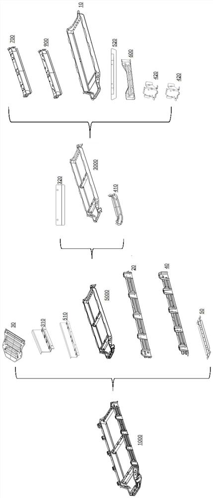 Battery case for vehicle, assembling method of battery case and vehicle